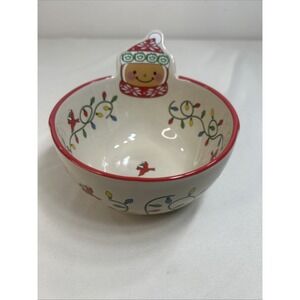 Temp-tations Winter Whimsy 1-quart Gingerbread Character Bowl EUC